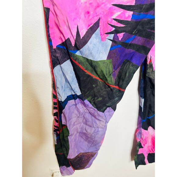 UNTITLED IN MOTION Purple Floral Intuition Tie Closure Trouser Pants size Small - Picture 15 of 16